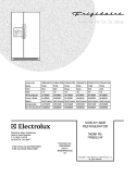 COVER Diagram and Parts List for FRS6LE4FB5  Frigidaire Refrigerator