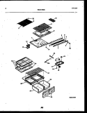 SHELVES AND SUPPORTS Diagram and Parts List for PRT173MCD2  Frigidaire Refrigerator