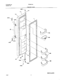 FREEZER DOOR Diagram and Parts List for FRS23X3AW0  Frigidaire Refrigerator