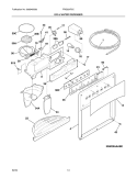 ICE & WATER DISPENSER Diagram and Parts List for FRS23KF6CB2  Frigidaire Refrigerator