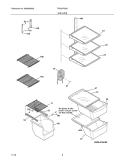 SHELVES Diagram and Parts List for FRS3HR35KW4  Frigidaire Refrigerator