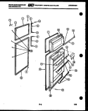 DOOR PARTS Diagram and Parts List for RT163GLVA  Frigidaire Refrigerator