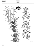 SHELVES Diagram and Parts List for FRS26ZSHB0  Frigidaire Refrigerator