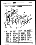 DOOR PARTS Diagram and Parts List for KF404GDH3  Frigidaire Range