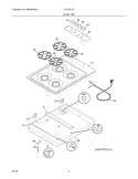 MAINTOP Diagram and Parts List for FLC30C3AUC  Frigidaire Cooktop