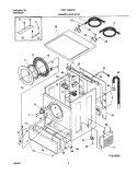 WSHR CAB, DOOR Diagram and Parts List for CRTF1240AS0  Frigidaire Washer