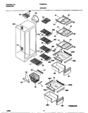 SHELVES Diagram and Parts List for FRS22PRCW1  Frigidaire Refrigerator