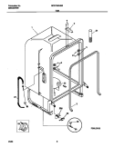 TUB Diagram and Parts List for MDB124BJB0  Frigidaire Dishwasher