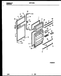 DOOR PARTS Diagram and Parts List for MRT13CRBY0  Frigidaire Refrigerator