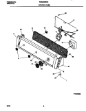 CONTROL PANEL Diagram and Parts List for FWX233RES4  Frigidaire Washer