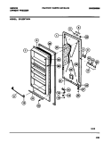 DOOR Diagram and Parts List for GFU20F7AW4  Gibson Freezer