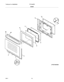 DOOR Diagram and Parts List for FGF348KBB  Frigidaire Range