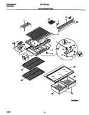 SHELVES / CONTROLS Diagram and Parts List for MRT15CSEW2  Frigidaire Refrigerator