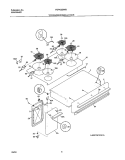 TOP / DRAWER / SMALL DOOR Diagram and Parts List for FEF402BWB  Frigidaire Range
