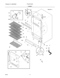 CABINET Diagram and Parts List for FFU20FC4CW1  Frigidaire Freezer