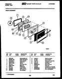 DOOR PARTS Diagram and Parts List for GPG34BNL1  Frigidaire Range