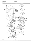 SHELVES Diagram and Parts List for FRS20ZGJB2  Frigidaire Refrigerator