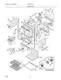 LOWER OVEN Diagram and Parts List for FEB30T7DCC  Frigidaire Wall Oven