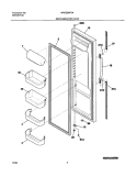 REFRIGERATOR DOOR Diagram and Parts List for WRS26MF5AQ1  Westinghouse Refrigerator