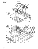 TOP / DRAWER Diagram and Parts List for TGF332BCDB  Tappan Range