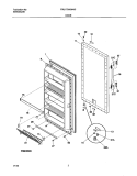 DOOR Diagram and Parts List for FRU17G4JW5  Frigidaire Refrigerator
