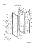 REFRIGERATOR DOOR Diagram and Parts List for FRS26H5ASB6  Frigidaire Refrigerator
