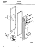 FREEZER DOOR Diagram and Parts List for FRS24WSCB4  Frigidaire Refrigerator