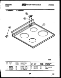 COOKTOP PARTS Diagram and Parts List for RS33BFL1  Frigidaire Range