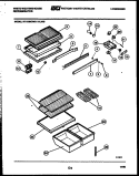 SHELVES AND SUPPORTS Diagram and Parts List for RT163NCDB  Frigidaire Refrigerator