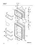 DOORS Diagram and Parts List for FRT17G4BQ1  Frigidaire Refrigerator