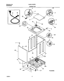 WSHR CAB, TOP Diagram and Parts List for GSWS1749AS0  Frigidaire Washer