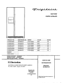 COVER Diagram and Parts List for GLRS267ZAB1  Frigidaire Refrigerator