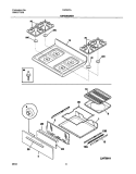 TOP / DRAWER Diagram and Parts List for FGF337ABB  Frigidaire Range