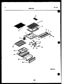SHELVES AND SUPPORTS Diagram and Parts List for TSX130HN0D  Kelvinator Refrigerator