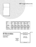 COVER Diagram and Parts List for FRT18IL6DBL  Frigidaire Refrigerator