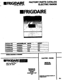 COVER Diagram and Parts List for FES300WCD2  Frigidaire Range