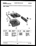 RACKS AND TRAYS Diagram and Parts List for DW5000A1  Frigidaire Dishwasher