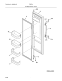 REFRIGERATOR DOOR Diagram and Parts List for FRS3R3JB2  Frigidaire Refrigerator