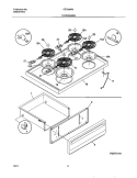 TOP / DRAWER Diagram and Parts List for FEF304PHDB  Frigidaire Range
