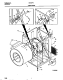 CABINET / DRUM Diagram and Parts List for LDE333PBW1  Frigidaire Dryer