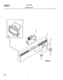 CONTROL PANEL Diagram and Parts List for FDB210LCS0  Frigidaire Dishwasher