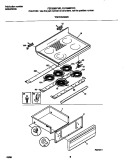 TOP / DRAWER Diagram and Parts List for FEF358BFWD  Frigidaire Range