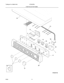 CONTROLS / TOP PANEL Diagram and Parts List for LEQ332DS0  Frigidaire Dryer