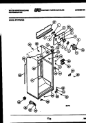 CABINET PARTS Diagram and Parts List for RT177MCW0  Frigidaire Refrigerator
