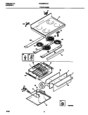 TOP / DRAWER Diagram and Parts List for FEF388WCCH  Frigidaire Range