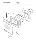 DOOR Diagram and Parts List for FGF366ESF  Frigidaire Range