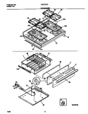 TOP / DRAWER Diagram and Parts List for FGF376CETF  Frigidaire Range