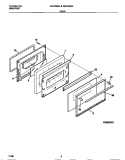 DOOR Diagram and Parts List for WEF322BAWD  Frigidaire Range