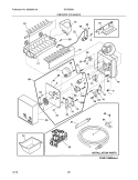 FREEZER ICE MAKER Diagram and Parts List for EI27BS26JS1  Electrolux Refrigerator