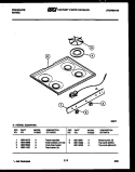 COOKTOP PARTS Diagram and Parts List for G32BPCW2  Frigidaire Range